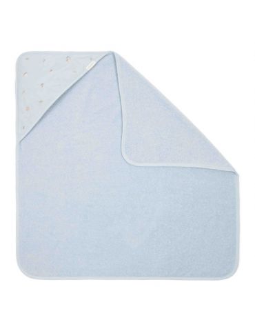 Little Dutch Bawełniany ręcznik z kapturem 75x75 cm Blue