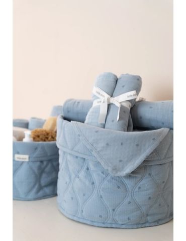 Little Dutch Otulacze muślinowe 70 x 70 cm Pure Denim Blue