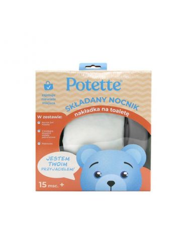 Potette Plus Nocnik turystyczny - nakładka na wc 2w1 szaro-biały