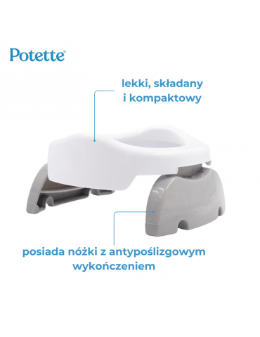 Potette Plus Nocnik turystyczny - nakładka na wc 2w1 biało-niebieski