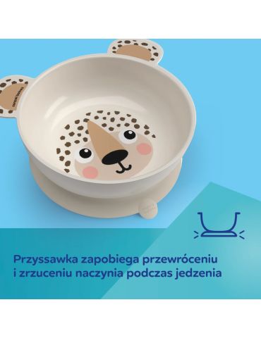 Canpol Babies Miseczka z uszami i przyssawką 400ml BabiesBoo kremowa