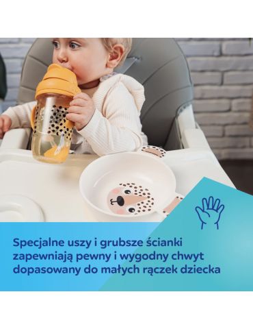 Canpol Babies Miseczka z uszami i przyssawką 400ml BabiesBoo kremowa