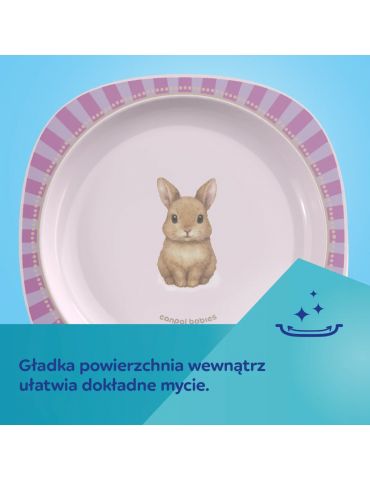 Canpol Babies Talerz z przyssawką 23cm Woodland niebieski