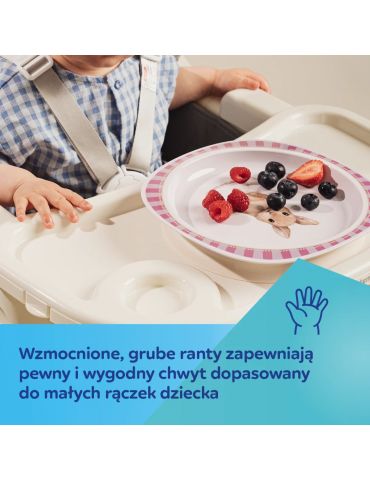 Canpol Babies Talerz z przyssawką 23cm Woodland niebieski