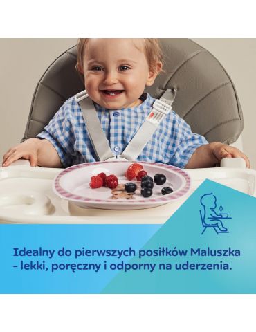 Canpol Babies Talerz z przyssawką 23cm Woodland niebieski