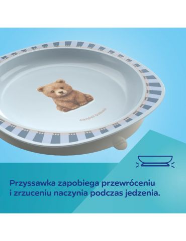Canpol Babies Talerz z przyssawką 23cm Woodland różowy