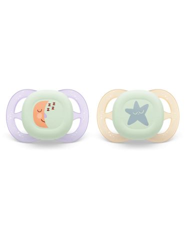 Avent Philips Smoczek uspokajający Ultra Start 0-2m Nighttime księżyc