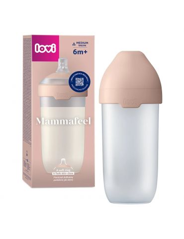 Lovi Butelka Mammafeel 330ml ze smoczkiem 6m+