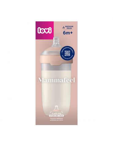 Lovi Butelka Mammafeel 330ml ze smoczkiem 6m+