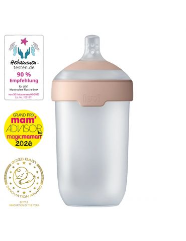Lovi Butelka Mammafeel 330ml ze smoczkiem 6m+