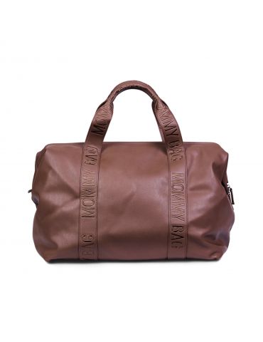 Childhome Torba Mommy Bag Signature Vegan leather brązowa