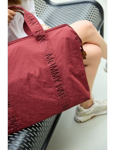 Childhome Torba Mommy Bag Signature Urban burgundy