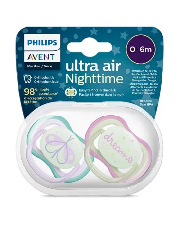 Avent Philips Smoczek uspokajający Ultra Air Night 0-6m Dreams