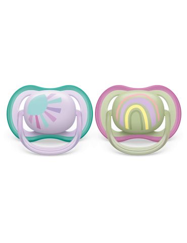 Avent Philips Smoczek uspokajający Ultra Air 0-6m Tęcza