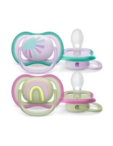 Avent Philips Smoczek uspokajający Ultra Air 0-6m Tęcza