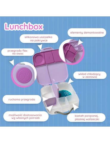 B.box Lunchbox pojemnik z wkładem chłodzącym śniadaniówka Sugar plum