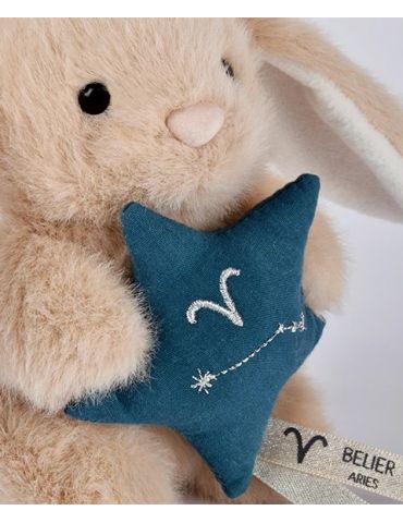 DOUDOU Pluszowy królik ze znakiem zodiaku 12 cm baran