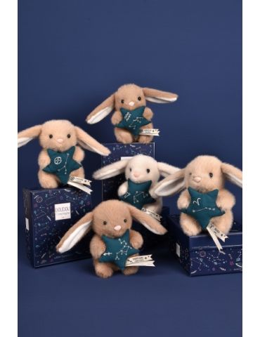 DOUDOU Pluszowy królik ze znakiem zodiaku 12 cm rak