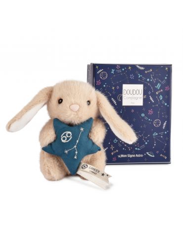 DOUDOU Pluszowy królik ze znakiem zodiaku 12 cm rak