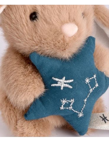DOUDOU Pluszowy królik ze znakiem zodiaku 12 cm ryby
