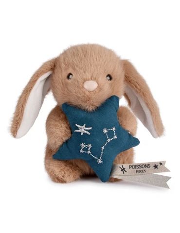 DOUDOU Pluszowy królik ze znakiem zodiaku 12 cm ryby