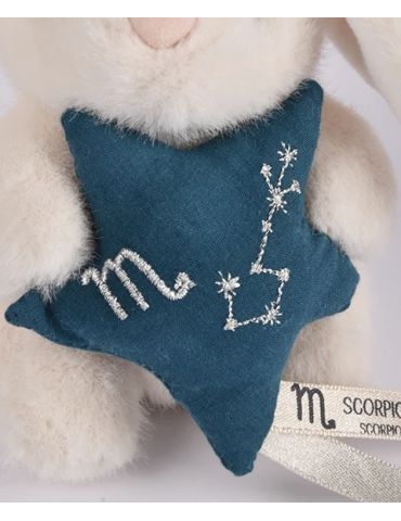 DOUDOU Pluszowy królik ze znakiem zodiaku 12 cm skorpion