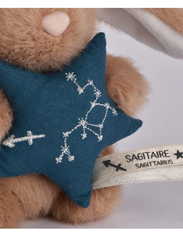 DOUDOU Pluszowy królik ze znakiem zodiaku 12 cm strzelec