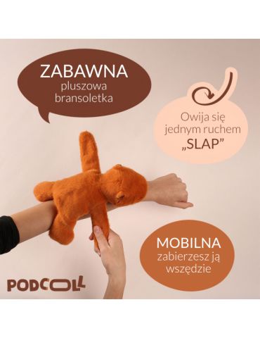 DOUDOU Pluszowa bransoletka slap Kapibara Podcoll Histoire d'Ours 25 cm