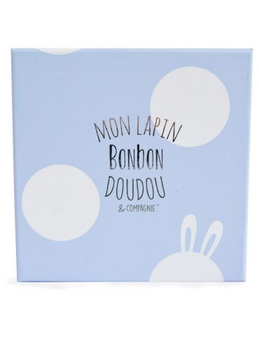 DOUDOU Pluszowy królik Bonbon Doudou et Compagnie 16 cm niebieski