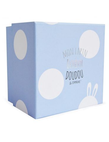 DOUDOU Pluszowy królik Bonbon Doudou et Compagnie 16 cm niebieski
