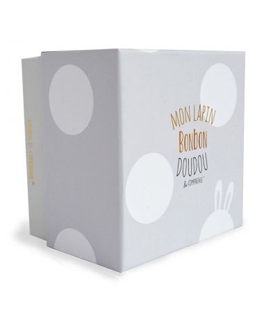 DOUDOU Pluszowy królik Bonbon Doudou et Compagnie 16 cm szary