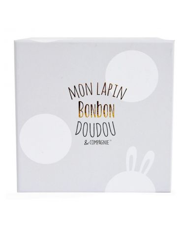 DOUDOU Pluszowy królik Bonbon Doudou et Compagnie 16 cm szary