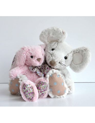 DOUDOU Pluszowy królik Histoire d'Ours 25 cm różowy