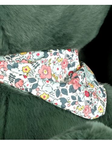 DOUDOU Pluszowy królik Lapin Fleurette Doudou et Compagnie 70 cm zielony eukaliptusowy