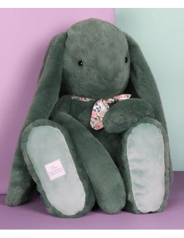 DOUDOU Pluszowy królik Lapin Fleurette Doudou et Compagnie 70 cm zielony eukaliptusowy