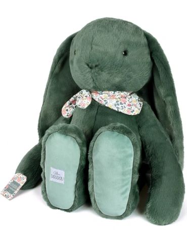 DOUDOU Pluszowy królik Lapin Fleurette Doudou et Compagnie 70 cm zielony eukaliptusowy