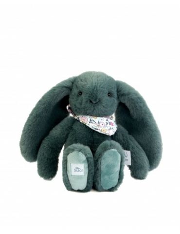 DOUDOU Pluszowy królik Lapin Fleurette Doudou et Compagnie 25 cm zielony eukaliptusowy