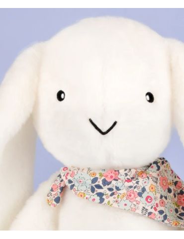 DOUDOU Pluszowy królik Lapin Fleurette Doudou et Compagnie 50 cm biały