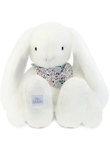 DOUDOU Pluszowy królik Lapin Fleurette Doudou et Compagnie 50 cm biały