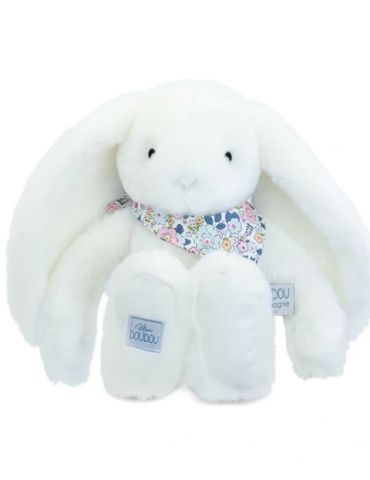 DOUDOU Pluszowy królik Lapin Fleurette Doudou et Compagnie 35 cm biały