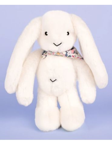 DOUDOU Pluszowy królik Lapin Fleurette Doudou et Compagnie 35 cm biały