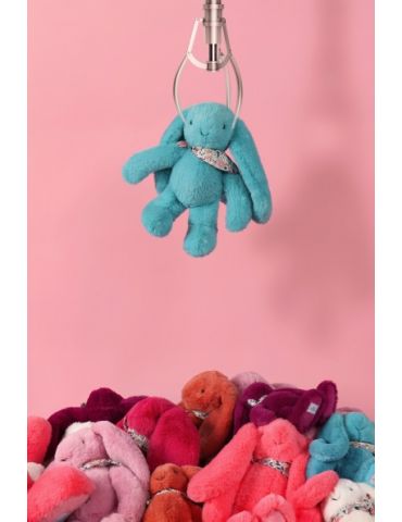 DOUDOU Pluszowy królik Lapin Fleurette Doudou et Compagnie 35 cm turkus