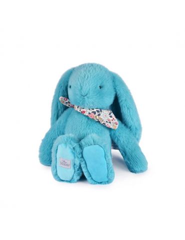 DOUDOU Pluszowy królik Lapin Fleurette Doudou et Compagnie 35 cm turkus