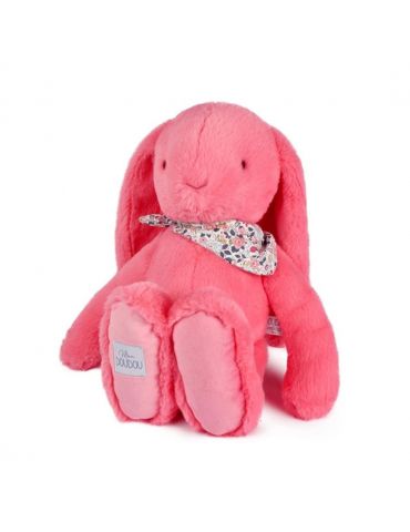 DOUDOU Pluszowy królik Lapin Fleurette Doudou et Compagnie 50 cm koral