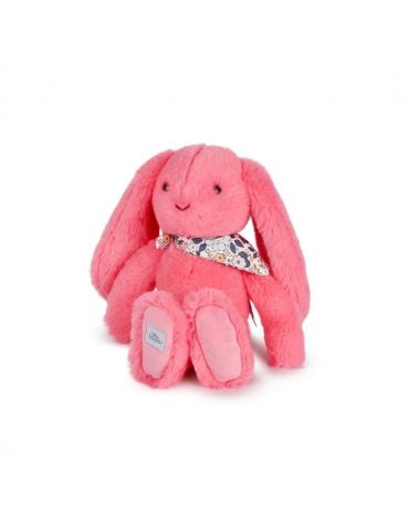 DOUDOU Pluszowy królik Lapin Fleurette Doudou et Compagnie 25 cm koral