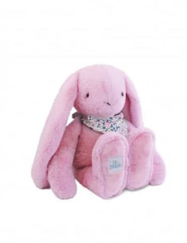 DOUDOU Pluszowy królik Lapin Fleurette Doudou et Compagnie 50 cm różowy grenadine
