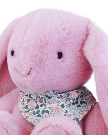 DOUDOU Pluszowy królik Lapin Fleurette Doudou et Compagnie 50 cm różowy grenadine