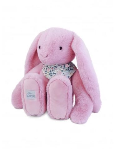 DOUDOU Pluszowy królik Lapin Fleurette Doudou et Compagnie 50 cm różowy grenadine