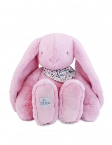 DOUDOU Pluszowy królik Lapin Fleurette Doudou et Compagnie 50 cm różowy grenadine