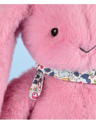 DOUDOU Pluszowy królik Lapin Fleurette Doudou et Compagnie 35 cm różowy grenadine